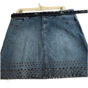 Micheal Kors size 14 blue Studded Jean Skirt